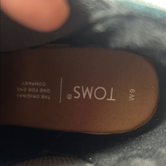 Toms Black Ankle Booties with Tan Wedge - Picture 11 of 12